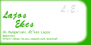 lajos ekes business card